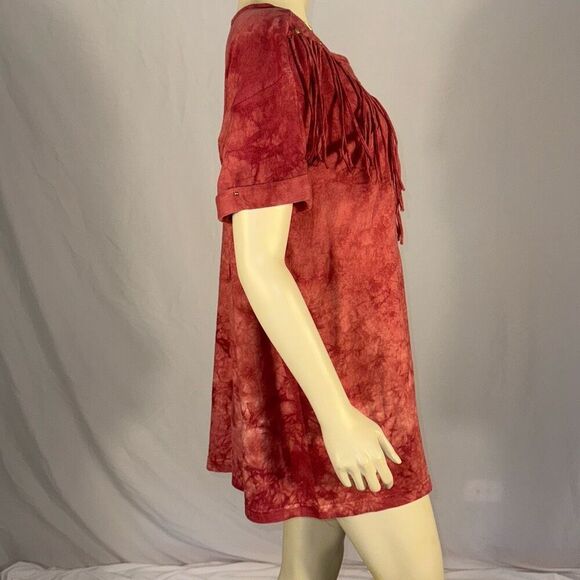 Vintage Cover Charge Southwestern Fringe Oversized T-Shirt One Size - Picture 6 of 12